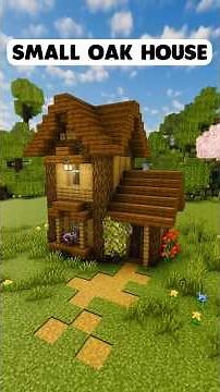 How to Build a Fairy Wooden House in Minecraft (Cute & Easy Short!) #shorts