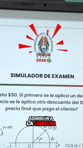 Examen de admisión a la unesum 2026 inscripción a la unesum 2026 carreras unesum 2026 cuando son las inscripciones en la unesum 2026 universidad estatal del sur de manabi unesum | Profesor Luis Vasquez