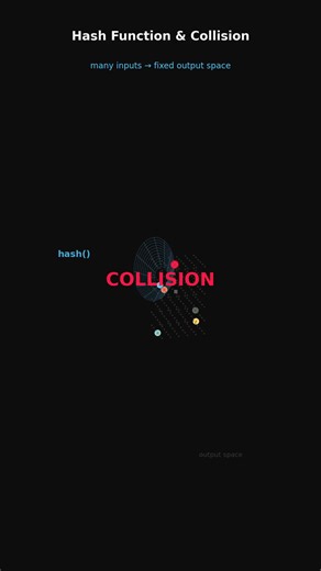 A 64-bit hash sounds like 18 quintillion options, but you only need about 2^32 samples to hit a collision. The birthday problem turns square root into a cryptographer's nightmare. #cryptography #hashfunctions #birthdayparadox #infosec #math #compsci