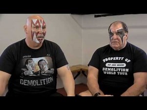 Demolition on Road Warriors feud & Ultimate Warrior!