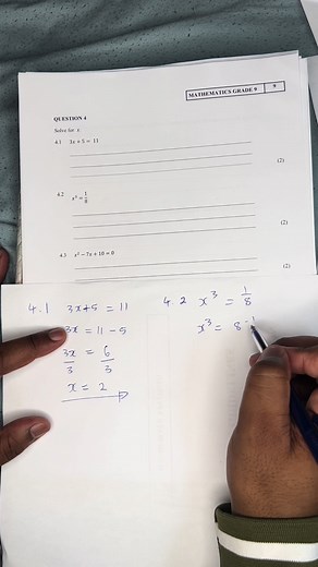 Math Exam Paper Revision: Understanding and Solving for X