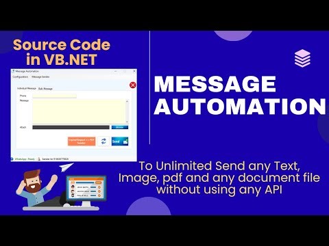 Message Automation Project (To send text, pdf, video, image etc messages) Source Code in VB.NET