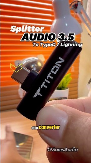 Splitter Type C to Jack Audio 3.5mm #reviewer #spliter #splittertypec #audiosplitter