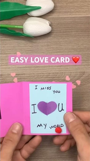DIY Love Card ❤️ | Easy Handmade Greeting Card Idea #diy #handmade #shorts