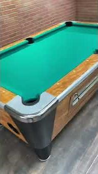 6' Valley Golden Oak Used Coin Operated Pool Table