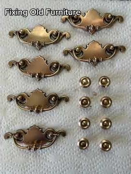 Making old furniture new… #diy #handy #brass #furniture #oldfurniture #desk #refurbish