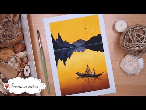 Pictura Acrilica - Tutorial pe Panza | Lectie Pas cu Pas | Satisfying Art