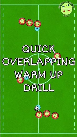 QUICK Overlapping Warm up Drill - Football/Soccer drills-#footballtraining #soccerdrills #fyp