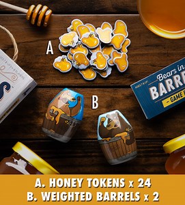 Bears in Barrels Game: Race to flip the barrel before the other players!