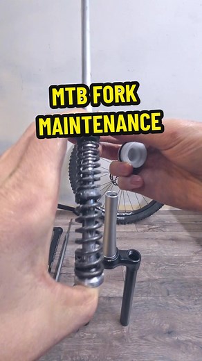 SR Santour XCR 34 maintenance. First time doing MTB air fork. #mtb #timelapse #maintenance #fyp #satisfyingvideo #diy #bike #canyon #hardtail