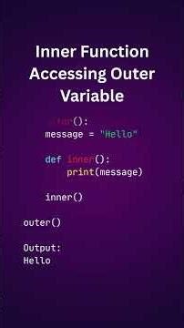 Nested Functions & Closures in Python | Quick Reference Guide