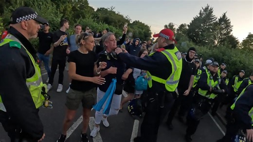 The Bell Hotel in Epping, Save our Children #police get bottled in the face, Riot police Storm and Telegraph Reporter get kicked out and is not happy with me filming. Full video to come.... | PINAC Media Audits