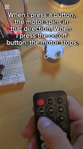 Automatize stepper motor using ir remote! ⚡🔥 #diy #arduinoproject #automation #stepper_motor