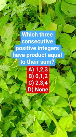 Which three consecutive positive integers have product equal to their sum?