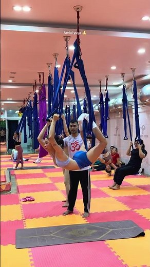 How to do advance Aerial Posture Learn advance Aerial Yoga #AerialYoga #AdvanceAerialYoga #Shorts