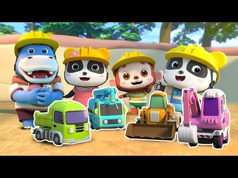 I Love Construction Vehicles | Excavator, Crane Truck, Loader | Kids Song | BabyBus - Cars World