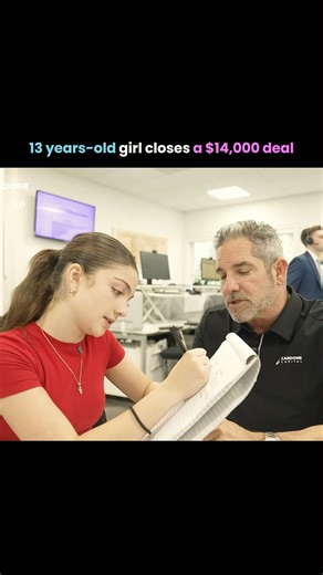 Entrepreneur | Marketing | AI on Instagram: "13-year-old Carla Cardone made a cold call for her father’s 10X Ladies event. Watch her execute a flawless closing sequence: Confident Opener: States her name and purpose with zero hesitation. Assumptive Close: “Is there anything I can do to help you confirm a seat?” Tiered Offer: Clearly presents four price options ($497 to $13,997). Handling Objections: Calmly clarifies package details when asked. The Close: Guides the client to a decision (“The Exe