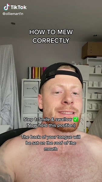 HOW TO MEW CORRECTLY #fyp #mewing #jawline #chad