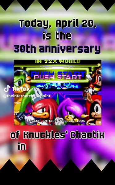 30th Anniversary of Knuckles' Chaotix Release in North America