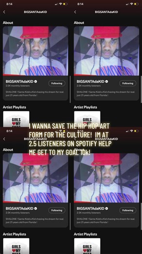 This a Revolution. IMA SAVE RAP Ik y'all tired & fed up with these 2020s/tik tok rappers Come listen to some Santa Kidd I'm the best new rapper the south gotta offer a African American 21 year old ! fuck a esdeekid, 2hollis and even a youngboy hip hop in good hands With me a real lyrical swordsman and actual good trap star tunes I care abt the songs I put out and the art form and history FUCK DA MONEY, SAVE THE MUSIC ! Im THE hip hop hero ! I'll eat any Nigga underground or mainstream FR ! #vira