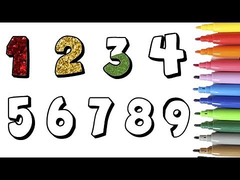 🎨 APRENDEMOS LOS NÚMEROS 🎨 Dibujamos y coloreamos los números de 0 al 9 | Colorear con rotuladores