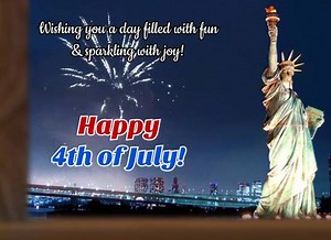 Happy 4th Of July Flowers & Wishes.