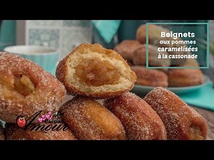 recette de beignets farcis aux pommes caramelisées, petrissage dans le sachet