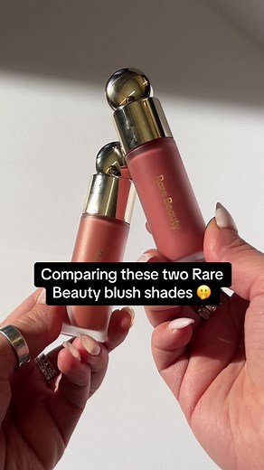 Rare Beauty Blush Shades Comparison: Virtual Dewy Beige Peach vs. Dewy Rosie AF