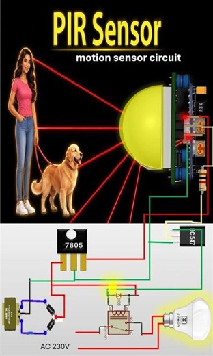 How to Make Motion Sensor Security Light using BC547 Transistor
