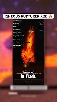HOW TO GET IGNEOUS RUPTURER ROD IN FISCH ROBLOX