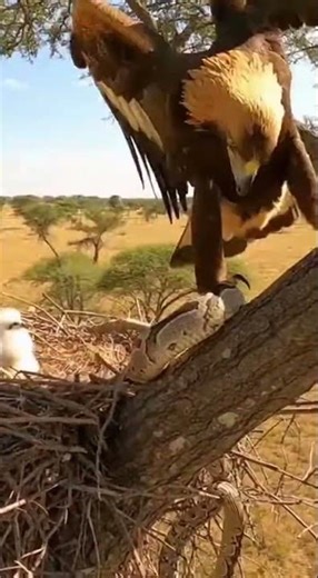 Blazing iron clash! Python vs eagle. 불타는 강 Who will dominate the sky #wildlife #nature #battle