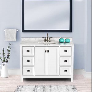 2.1K views · 28 reactions | From modern to rustic & everything in between, your bathroom vanity makes all the difference! Which style is your favorite? https://bit.ly/3km17sJ #BathroomRemodel #Menards #rustic #modern #diy #remodel #homedesign | Menards | Facebook