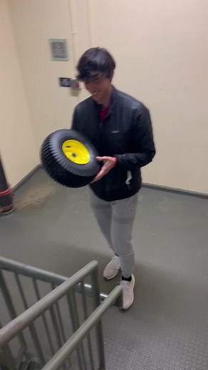 Trained Scientists perform Wheel stress test #safetyfirst #howtobesafe #science #physics #safe #fyp