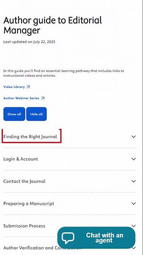 Elsevier's Author guide to Editorial Manager