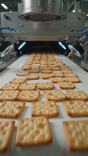 How 1000,000 Golden Crackers Are Made Inside a Satisfying Factory In Every 10 Seconds 🥨⚡#foodfactory