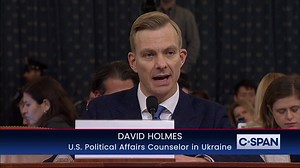 34K views · 951 reactions | David Holmes delivers his opening statement before the House Intelligence Committe Impeachment Inquiry. Full video here: https://cs.pn/2QoK2Bw | C-SPAN | Facebook