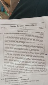 Second Terminal Exam 2024-25Std : VIIISub. : EnglishMarks : ... | Filo