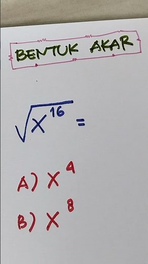 Bentuk Akar - Bentuk Akar: Cuma Jenius yang Tahu Trik Ini!