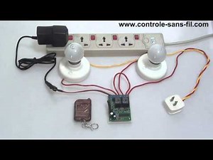 Kit Émetteur Récepteur Radio Antenne Télescopique 9V 12V 24V 2 Canaux Mode de Contrôle Verrouillage