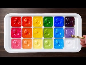 How to Making 18 Colors with Only 4 Primary Colors | Satisfying Color Mixing
