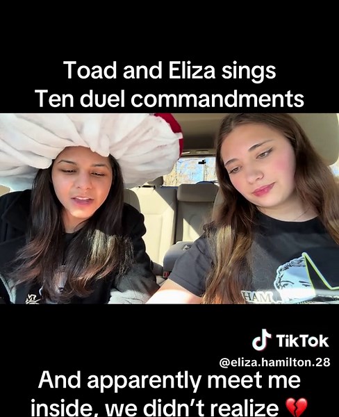 Toad and Eliza sings ten duel commandments and meet me inside #toad #toadcover #hamilton #tenduelcommandments #meetmeinside