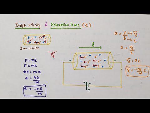 Drift velocity and Relaxation time //Chapter 3 current electricity//Class 12 Physics