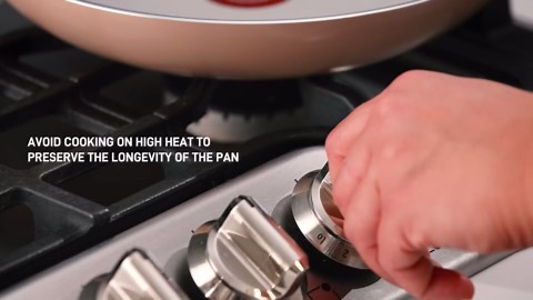 T-fal Initiatives Ceramic Nonstick Fry Pan Set 8.5, 10.5 Inch Oven Safe 350F Cookware, Pots and Pans, Grey