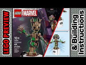 PREVIEW: 76297, LEGO MARVEL, Dancing Groot & Building Instructions! LEGO 2024