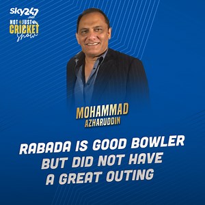 CricTracker expert Mohammad Azharuddin says Kagiso Rabada is a top bowler but he looked off colour as he didn't bowl well against Hyderabad. Watch Out. | CricTracker