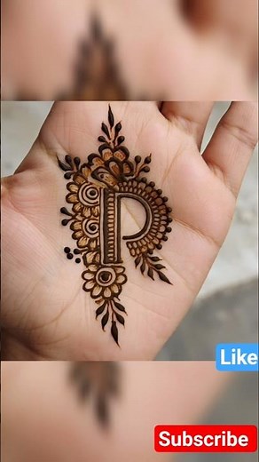 Mehndi designs with letters 😍#mehndi#mehndidesign#trending#shorts