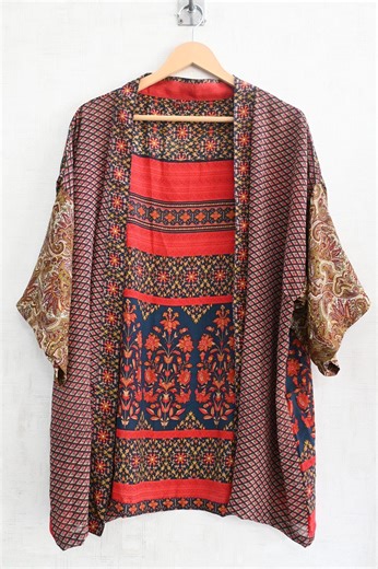 Vintage Silk Bathrobe Soft Sleepwear Robe: Vintage Kimono - Etsy