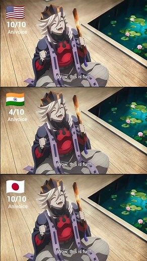Doma… This is Fun 😈 | Demon Slayer #shorts #anime #voiceratings #multilingualanime #anivoice