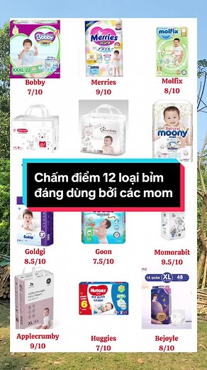 Chấm điểm 12 loại bỉm cho bé được các mom tin dùng #bỉm #bỉmsữa #mẹbimsua #xuhuong