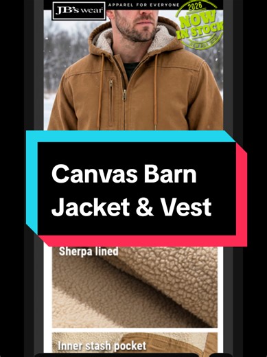 *** New product release *** JB's Wear Canvas Barn Jacket & Vest Order blank or with your logo embroidered www.evokeuniforms.com.au/search?type=product&q=C of C Hooded Barn #australia #workwear #uniforms #perth #workwear
